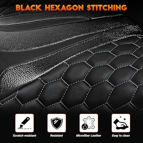 C.C. RIDER Driver Passenger Seat Hammock Gel Black Hexagon Fit For Harley Touring 2009-2023 Street Glide Road Glide Road King Electra Glide and 2009-2021 Tri Glide - color: 23# Gel Black