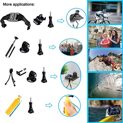 Suptig Accessories Kit Compatible for Gopro Mission Gopro Hero 13/Hero12/11/10/9/8/7/6/5/4/3/2/Session gopro Max2 Gopro Fusion DJI Action 6/5pro/5/4/3, Insta360 X5/X4, AKASO Action Camera Accessories