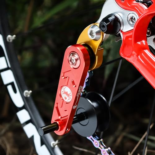 Bike Single Speed Chain Tensioner Roller for BMX Fixie Bike Single Speed Bicycle (Red) - color: Red