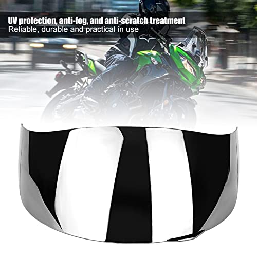 Motorcycle Helmet Visor Lens Windshield, Durable High Flexibility Anti Fog Motorcycle Helmet Lens, Full Face Windshield Protective Cover Replacement for K1 K3 SV K5 K5‑S(Silver Plated)