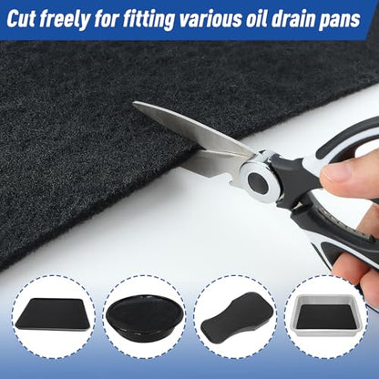 6 Pcs 22'' Oil Drain Splash Pad,No Splatter Pad,Square Oil Change Mat,Oil Splash Pads for Most Oil Drains for Mechanics and Automotive Technicians,Oil Drip Pan,Heat-Resistant