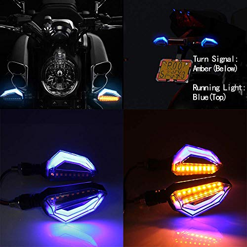 Universal 10mm Motorcycle 12 LED Turn Signal Lights Blinker Front Rear Lights Indicator - color: Blue
