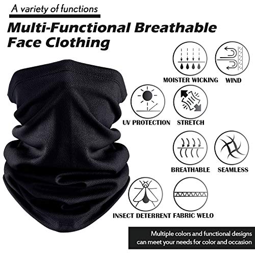 Geyoga 6 Pieces Summer UV Protection Cooling Neck Gaiter Face Clothing Neck Gaiter Mask Scarf Sunscreen Breathable Bandana - color: Delicate Colors