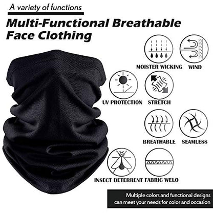 Geyoga 6 Pieces Summer UV Protection Cooling Neck Gaiter Face Clothing Neck Gaiter Mask Scarf Sunscreen Breathable Bandana - color: Delicate Colors