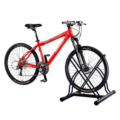 Bike Rack – Dual Bicycle Stand for Mountain, Road, or Kid’s Bikes – Indoor or Outdoor Steel Bicycle Storage – Tire Rack for Truck by RAD Cycle - style: Two Bikes