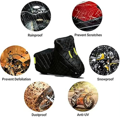 Anti-Hail Motorcycle Cover for Kawasaki Ninja 400,Anti Snow Motorbike Covers,Breathable Windproof Vehicle Cover with Safety Lock Hole,Electric Vehicle - size: for Kawasaki Ninja 400