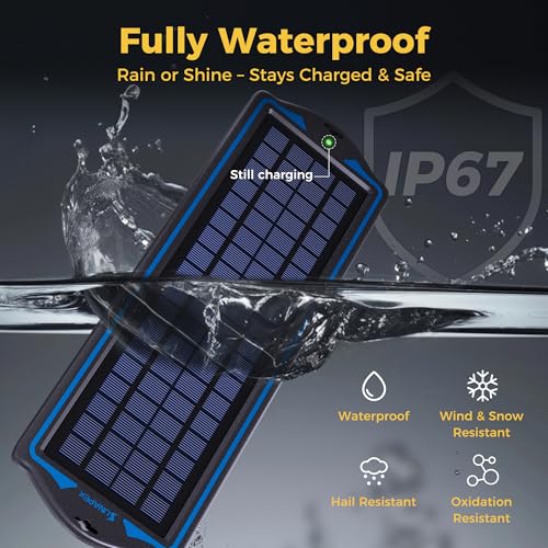 SUNAPEX 12V Solar Battery Charge: 5W Waterproof Portable Solar Panel Kit - Battery Maintainer Trickle Charger - with Upgrade Built in Charge Controller for Car Boat RV Trailer Automotive Motorcycle - size: 5W