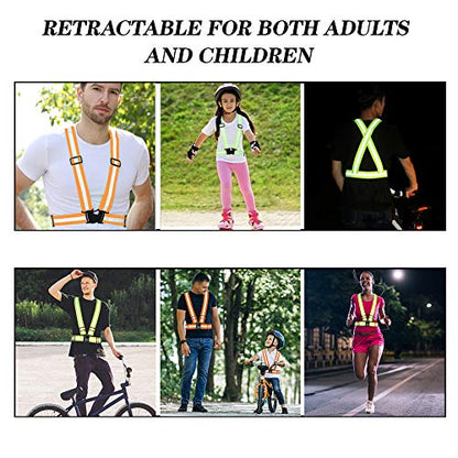 Safety Reflective Vest 5pcs, Adjustable Reflective Vest, High Visibility Provides Absolute Security, Suitable for Running, Cycling, Motorcycle, Green - color: Green