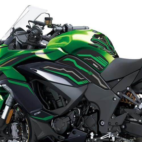 for Ninja 1100SX Ninja 1100sx 2025 2026 New Motorcycle Side Fuel Tank Pads Protector Stickers Decal Gas Knee Grip Traction (Green) - color: Green