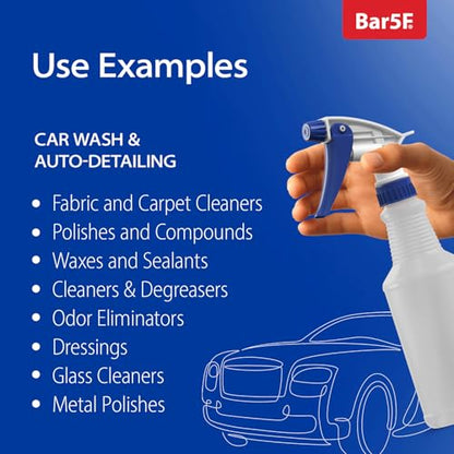 Bar5F Set of 2 Premium Empty 16 oz Spray Bottles, NBR Gasket - Superior Hydrocarbon Resistance - Ideal for Auto Detailing & Industrial Cleaning - size: Pack of 2