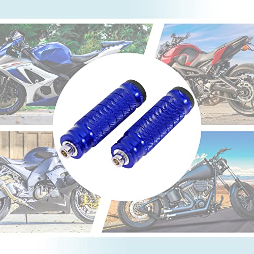 F FIERCE CYCLE 1 Pair 6mm Aluminum Aolly Motorcycle Rearsets Rear Set Footrest Footpeg Foot Rest Peg Motorbike Bike Cycling Blue - color: Blue