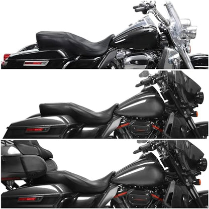 XMT-MOTO Hammock Rider Passenger Seat Fit for Harley Touring and Tri Glide models 2009-2023 Road King Street Glide Road Glide Electra Glide Black - style: Seat For Harley Touring '09-'23
