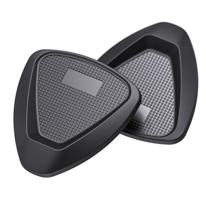Universal Motorcycle Kickstand Pad Plate- Heavy Duty Anti-Sinking Kickstand Support Plate for Soft Ground, Grass, Hot Pavement - Outdoor Parking Essential Safety Accessory - Black (2)