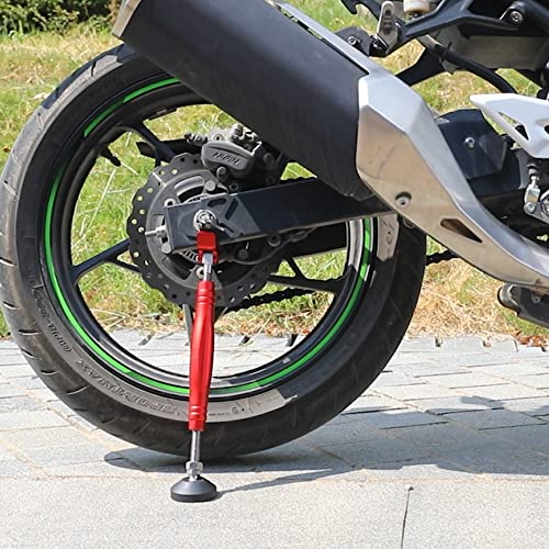 JFG RACING Motorcycle Rear and Front Wheel Stand Lift Trail Stand Easy And Portable - the Sixth Generation - Red - color: Red