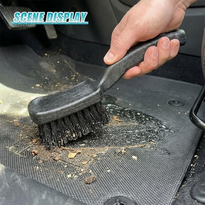 Car Wheel Wash Brush, Soft Bristle Non-Scratch Automotive Tire Cleaning Brush with Short Handle, Universal Vehicle Rim Detailing Tool Accessories for RV, SUV, Truck, Motorcycle(2PCS) - size: 2PCS