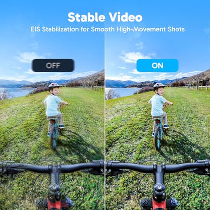 AKASO Brave 4 Action Camera 4K 30fps Ultra Hd Video 20MP Photo, EIS, WiFi, 2X Batteries, Waterproof Underwater Camera, Camcorder Bundle for Snorkel, Travel, Motorcycle, Bicycle, Helmet Accessories Kit