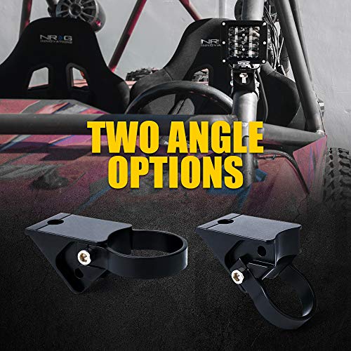 Xprite 1.75 Inch Roll Bar Mounting Brackets, Universal Adjustable LED Light Bar Brackets, Roll Cage & Bull Clip Holder for UTV ATV Can Am Maverick X3 Polaris RZR XP Side by Side and More Models - size: 1.75 inch