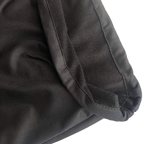 18.5" x 16.5" Storage Bag for Helmet, Carrying Case for Motorcycle Riding Bicycle Sports Multi-purpose Locking Drawstring Bags 47 x 42 cm Black