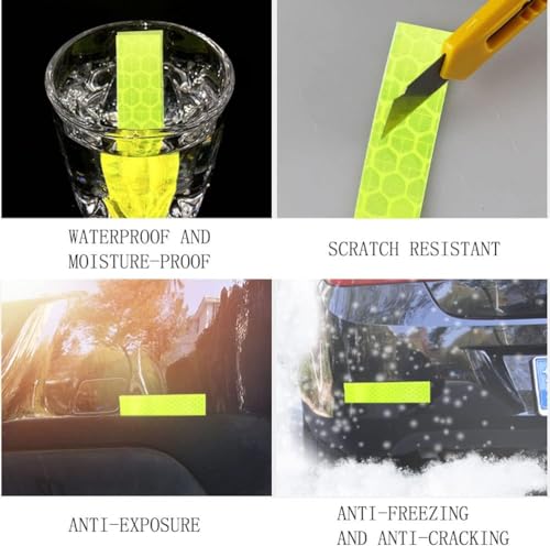 8 Rolls of 8 Colors High-Visibility Reflective Tape - Waterproof Self-Adhesive Safety Stickers for Outdoor Nighttime Visibility, Trailers, Clothing, Vehicles (1 in x 80 ft.) | Reflective stickers, night safety, waterproof, self adhesive. For clothing, tra