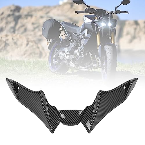 Front Beak Shockproof Motorcycle Aerodynamic Windshield Wing Cover Front Spoiler Winglet Aerodynamic Wing Kit Fit For MT?09 SP 2021 to 2023 (Carbon Fiber ) - color: Carbon Fiber Style