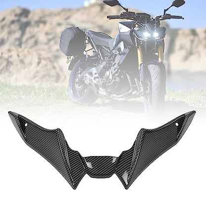 Front Beak Shockproof Motorcycle Aerodynamic Windshield Wing Cover Front Spoiler Winglet Aerodynamic Wing Kit Fit For MT?09 SP 2021 to 2023 (Carbon Fiber ) - color: Carbon Fiber Style