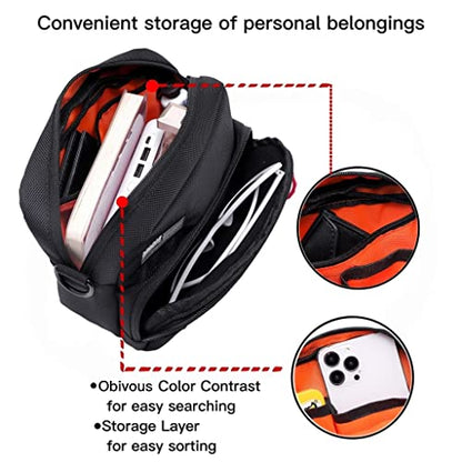 Universal Motorcycle Bag - American Flag Tool Bag, Harley Softail Dyna Sportster Accessory, Black Sissy Bar Front Storage