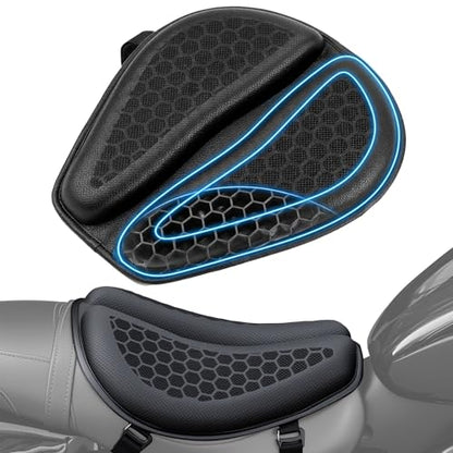 Motorcycle Seat Cushion 3D Honeycomb Motorcycle Gel Seat Cushion Petal Shape Design - Not Stuffy, Protecting Sensitive Areas, Stay Cool and Comfortable for Long Ride