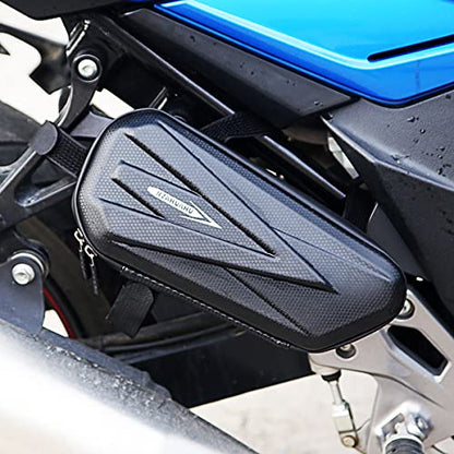 Motorcycle Tail Bag Saddle Bag Bike Waterproof Frame Bag EVA Hard Shell Side Hanging Bag Seat Tube Accessories Storage Packge 2Pcs