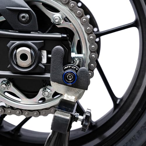 MOWOK Fit For YAMAHA MT-07 MT07 2026 2025 2024 2023 2022 2021 2020 2019 2018 2017 2016 2015 2014 Motorcycle Accessories Stand Screws Swing Arm Swingarm Spools slider (Blue) - color: Blue