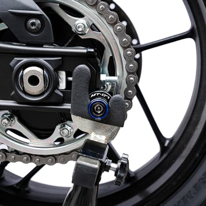 MOWOK Fit For YAMAHA MT-07 MT07 2026 2025 2024 2023 2022 2021 2020 2019 2018 2017 2016 2015 2014 Motorcycle Accessories Stand Screws Swing Arm Swingarm Spools slider (Blue) - color: Blue