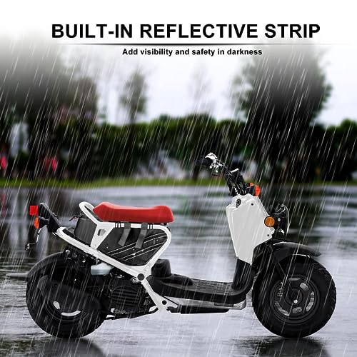 Under Seat Bag Compatible with Honda Ruckus 2010-2025, Water-Resistant Scooter Side Frame Storage Bag with Shoulder Strap - Orange Trim - color: Orange