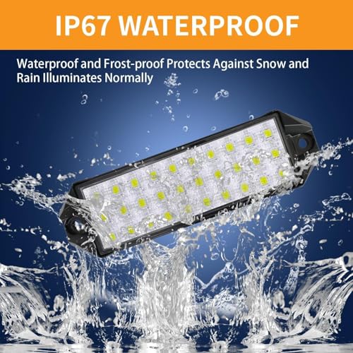 Flush Mount LED Pods, 7 Inch Surface Mount Slim LED Light Bar 12V 24V 40W for Vehicle Boat Truck Trailer Tractor ATV UTV Bumper Backup Lights Reverse Off Road Driving Fog Work Flood Lights 2Pcs - color: Surface Mount 7 Inch 2 Pcs