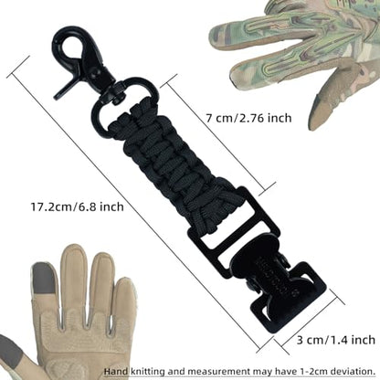 MELOTOUGH Tactical Glove Clip Holder Work Glove Holder Clip for Tactical Backpack, Tool Belt - color: Trigger Hook Blk
