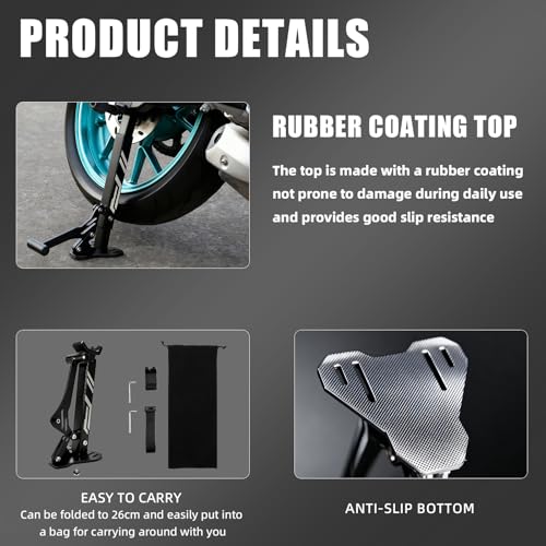 Motorcycle Front and Rear Wheel Stand Lift,Universal Portable Height Adjustable Jack Lift Stand for Most Wheels Maintenance - size: with handle