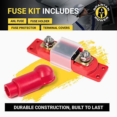 Spartan Power 80 Amp ANL Fuse & Holder Kit Red - color: RED, size: 80A RED