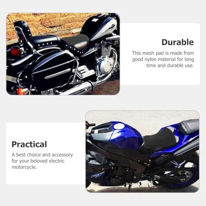 Motorcycle Seat Cover Mesh Pad Reusable Insulation Cushion Protector Universal Fit Heat Resistant Sunshade for Motorbike Outdoor Use