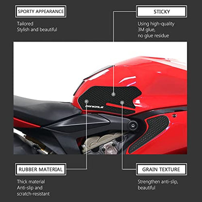 Motorcycle Accessories Tank Pad Rubber Non-Slip Protector Sticker Side Traction Kneepad Decal For PANIGALE V2 899 959 1199 1299