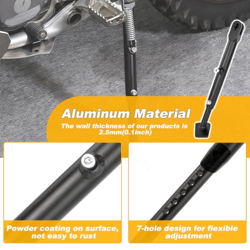 0-4'' Motorcycle Adjustable Kickstand Side Stand Fit for CRF250L 12-20/CRF300L 21-25/CRF300L Rally 22-25/CRFL300LS 23-25/CRF250L Rally 18-21
