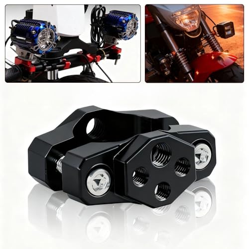 Universal Motorcycle Light Bracket – 22-32mm Handlebar Mount Clamp Holder for LED Spotlights, Fog Lights, Turn Signal Lights, Motorcycle Handlebar Bracket for Most Motorcycles
