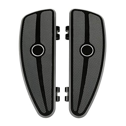 TCMT Pair Half-Shield Burst Rider Footboard Fit For Harley Touring 1986-2025 Road King Electra Street Road Glide Trike Models 2008-2025 Softail FL 1986-2017 Switchback FLD 2012-2016 - color: Rider Footboard, size: Style C