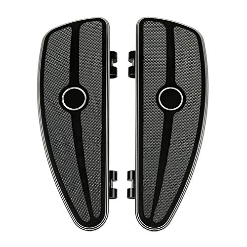 TCMT Pair Half-Shield Burst Rider Footboard Fit For Harley Touring 1986-2025 Road King Electra Street Road Glide Trike Models 2008-2025 Softail FL 1986-2017 Switchback FLD 2012-2016 - color: Rider Footboard, size: Style C