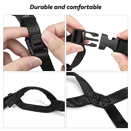 Tactical Helmet Chin Strap Adjustable Dial 4 Points Suspension System with Bolts and Screws for Tactical Fast MICH Bump Helmet Accessory - color: Style 3-Black
