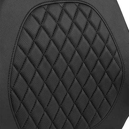 C.C. RIDER Black Diamond Sissy Bar - Wrap-around King Chopped Trunk Backrest Pad fit for Harley Touring Tour Trunk Road King FLHR Street Glide FLHX Road Glide FLTRX 2014-2024 - color: 04# Blue Passenger Backrest
