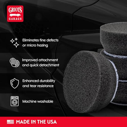 Griot's Garage BOSS 1” Finishing Foam Pads for Car Polishing and Detailing, Buffing Pads for Light Scratch Removal, Auto Wax, and Sealant Application, Set of 6 - size: 1 Inch Pads (Set of 6)