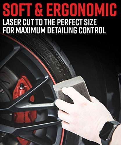 Adam's Polishes Block Applicator (10 Pack) Trim Dressing & Tire Shine Applicator Pad for Car Detailing | Reusable & Customizable Durafoam | for Use After Car Wash Wheel Cleaner - size: 10 Pack