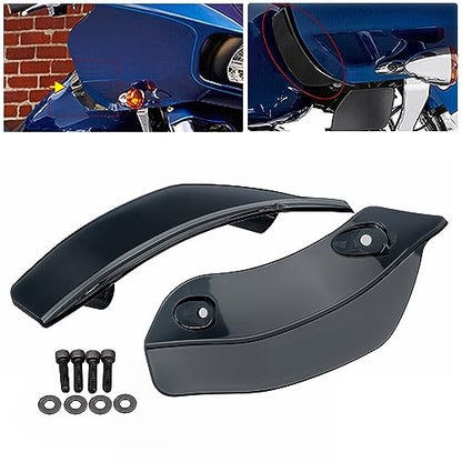 ABS Side Wind Windshield Fairing Wind Deflector for Harley Road Glide FLTRX FLTRU FLTRXS 2015-2023 Smoke - color: Smoke