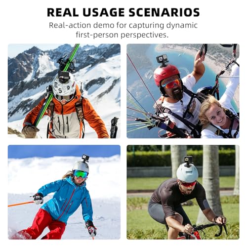 BRDRC Flexible Adhesive Mount for Insta360, 3 Packs Helmet Sticky Mount Kit with Safety Buckle for GoPro, Insta 360 X5 X4 GO 3S Ace Pro 2, for DJI Action 5 Pro 4 3 Accessories