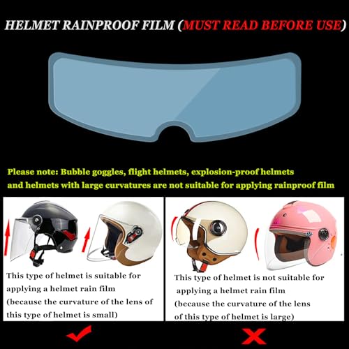 4Pcs Anti-Fog & Rain Helmet Visor Film for LS2 FF805 Thunder, Clear Motorcycle & E-Bike Helmet Lens Protector, Water Resistant Scratch-Resistant Visor Sticker