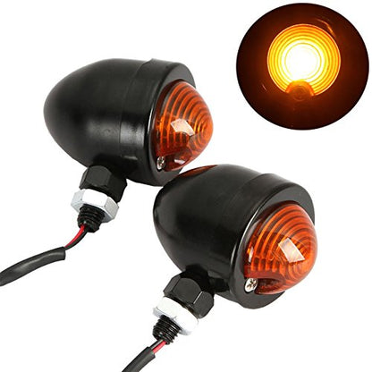 INNOGLOW Motorcycle Turn Signal Lights for Harley Kawasaki Suzuki Yamaha Motorcycle Custom Bike Cruiser Bobber (Aluminum) - color: Style-3