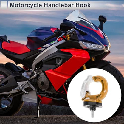 Universal Motorcycle Hanging Hook Round Shape Motorcycle Helmet Luggage Bag Holder Hanger for Scooters Bicycles Yellowish White 1 Pc 75mm - color: Yellow